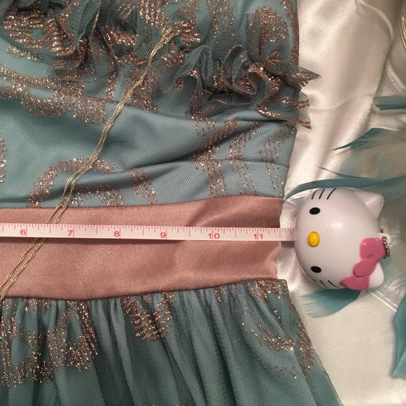 GORGEOUS vinatge turquiose blue BABY DOLL dress! - Picture 14 of 14